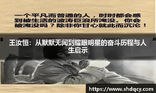 王汝恒：从默默无闻到耀眼明星的奋斗历程与人生启示